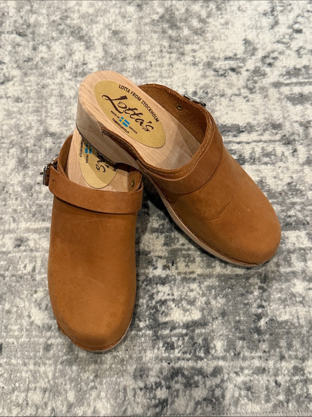 Lotta’s from Stockholm Tan Leather Clog -
